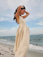 Luftiges, trägerloses Sommerkleid - Bornladies Vintage-Stil am Strand