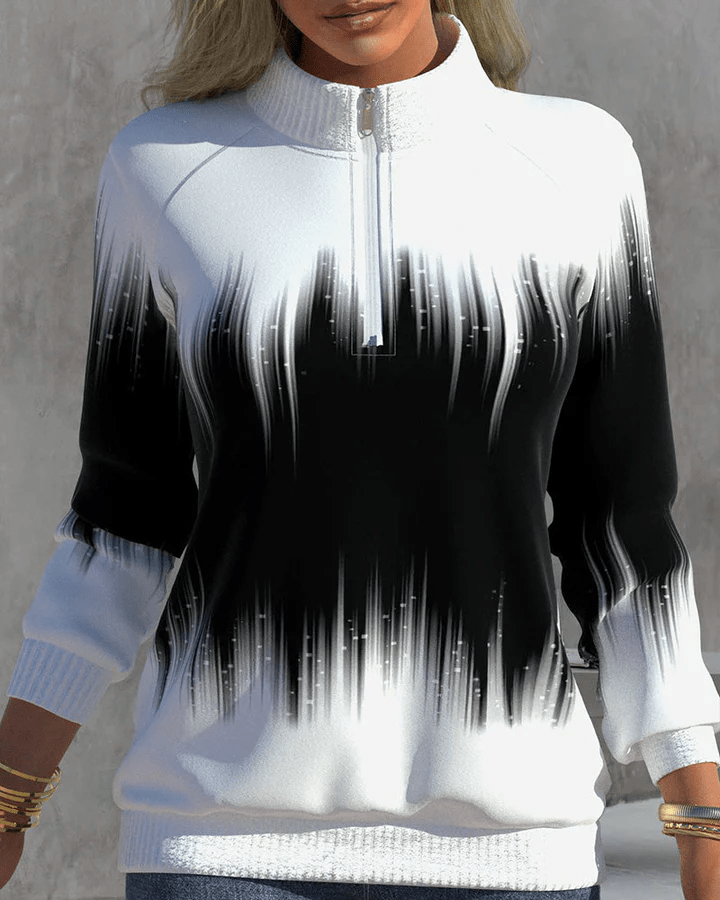 Corrine™| Lässiger Pullover mit Reißverschluss