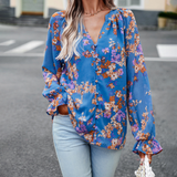 Abby™ | Langärmelige Bluse mit Blumendruck