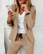 Belle™ - Broek met koord en blazer Set